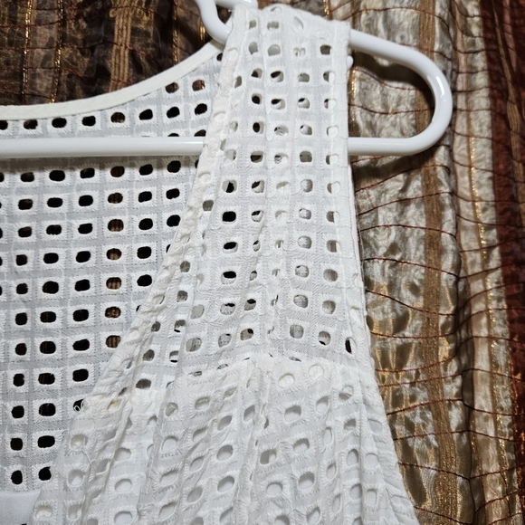 Lane Bryant White Sleeveless Eyelet Dress Plus Size 20 - Picture 4 of 7